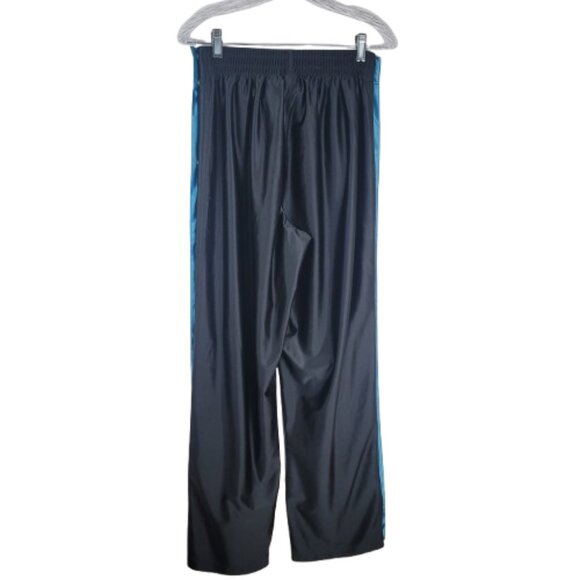 Nike Vintage Tear Away Snap Track Pants Mens Large Black Blue - Picture 2 of 11